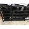 Image 2 : 3 SECTION 5 TIER BLACK WOOD & METAL AUDIO/VIDEO STAND