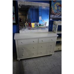 MODERN WHITE ASPENHOME VANITY WITH 6 DRAWERS