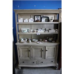 7' TALL LIGHT WOOD HUTCH