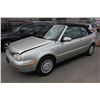 Image 2 : 2001 GREY CONVERTIBLE VOLKSWAGEN CABRIO, GASOLINE, AUTOMATIC, VIN # 3VWCC21VX1M813867,  140676 KMS,