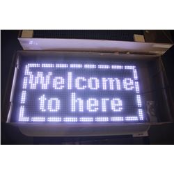 26" X 13.5" PROGRAMMABLE SCROLLING LED MESSAGE BOARD (WHITE)