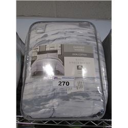 GARMENT WASHED 100% COTTON KING DUVET