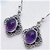 Image 2 : SILVER AMETHYST EARRINGS