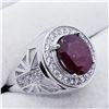 Image 2 : SILVER MEN'S RUBY CZ RING