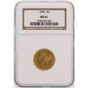 Image 1 : 1895 $5 Liberty Head Half Eagle Gold Coin NGC MS61