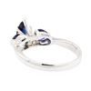 Image 3 : 14KT White Gold 0.70 ctw Sapphire Ring