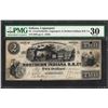 Image 1 : 1850's $2 Northern Indiana Railroad Co. Logansport Obsolete Note PMG Very Fine 3