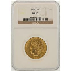 1926 $10 Indian Head Eagle Gold Coin NGC MS62