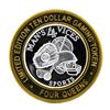 Image 1 : .999 Silver Four Queens Casino Hotel Las Vegas $10 Limited Edition Gaming Token