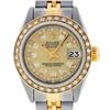 Image 2 : Rolex Ladies Two Tone 14K Champagne String Diamond Datejust Wristwatch