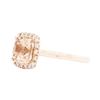 Image 2 : 14KT Rose Gold Ladies 2.10 ctw Morganite and Diamond Ring