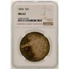 Image 1 : 1896 $1 Morgan Silver Dollar Coin NGC MS63 Nice Toning