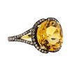 Image 1 : 18KT Yellow Gold 3.00 ctw Citrine and Diamond Ring