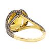 Image 3 : 18KT Yellow Gold 3.00 ctw Citrine and Diamond Ring