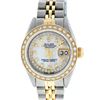 Image 1 : Rolex Ladies Two Tone 14K MOP String Diamond Datejust Wristwatch