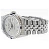 Image 4 : Rolex Men's Stainless Steel Gray Diamond & Sapphire 36MM Datejust Wristwatch