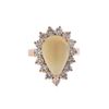 Image 1 : 14KT Rose Gold 3.31 ctw Pear Shape Opal and Diamond Ring