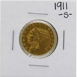 1911-S $5 Indian Head Half Eagle Gold Coin