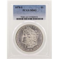 1878-S $1 Morgan Silver Dollar Coin PCGS MS63