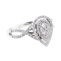 14KT White Gold 0.97 ctw Diamond Ring