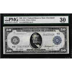 1914 $50 Federal Reserve Note Fr.1039a PMG Very Fine 30