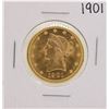 Image 1 : 1901 $10 Liberty Head Eagle Gold Coin