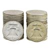 Image 2 : Lot of 1963 & 1963-D Brilliant Uncirculated Franklin Half Dollar Rolls