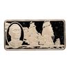 Image 1 : 500 Grain Sterling Silver Franklin Mint 100 Greatest Americans Ingot