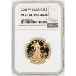 2005-W $25 American Gold Eagle Coin NGC PF70 Ultra Cameo