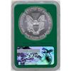 Image 2 : 2017 $1 American Silver Eagle Coin NGC MS70 Early Releases Green Core