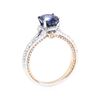 Image 4 : 18KT White and Rose Gold 3.07 ctw Sapphire and Diamond Ring