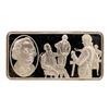Image 1 : 500 Grain Sterling Silver Franklin Mint 100 Greatest Americans Ingot