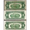 Image 2 : Lot of (3) 1928 $2 Legal Tender Notes