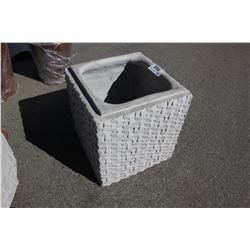 MODERN SQUARE STONE PLANTER (IN BOX)