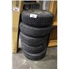 Image 2 : FOUR SNOWBLAZER 225/60R16 M+S TIRES ON CHEVY RIMS AND ONE SNOWTRAKKER PI 95/70R14 90S M+S TIRE ON