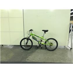 LIME GREEN JUVY FRONT SUSPENSION 6 SPEED KIDS BIKE