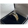 Image 2 : LADIES GOLD AND DIAMOND WEDDING RING SET MIDDLE STONE LOOSE