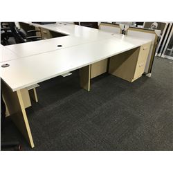 STEELCASE 8 X 2' SINGLE PEDESTAL COMPUTER DESK