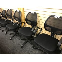 BLACK MESH BACK LOOP ARM TASK CHAIR