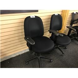 BLACK MULTI LEVER MID BACK TASK CHAIR