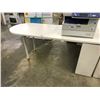 Image 2 : WHITE HAWORTH LEFT HAND BULLET TOP COMPUTER DESK