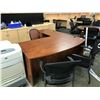 Image 1 : CHERRY BOW FRONT L-SHAPE EXECUTIVE DESK