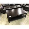 Image 1 : DARK WOOD RECEPTION TABLE COMES WITH 2 END TABLES