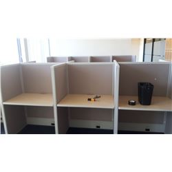 LOT OF APPROX. 50 SEATS OF MAPLE AND GREY CALL CENTER WORKSTATIONS