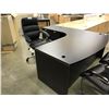 Image 2 : DARKWOOD BOW FRONT 6'X6' L SHAPE EXECUTIVE DESK