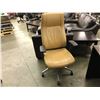 Image 1 : TAN LEATHER HI BACK EXECUTIVE CHAIR