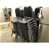 Image 1 : LOT OF APPROX. 60 BLACK AND CHROME STACKING CHAIRS