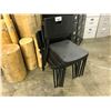 Image 1 : LOT OF 6 BLACK STACKING SIDE CHAIRS