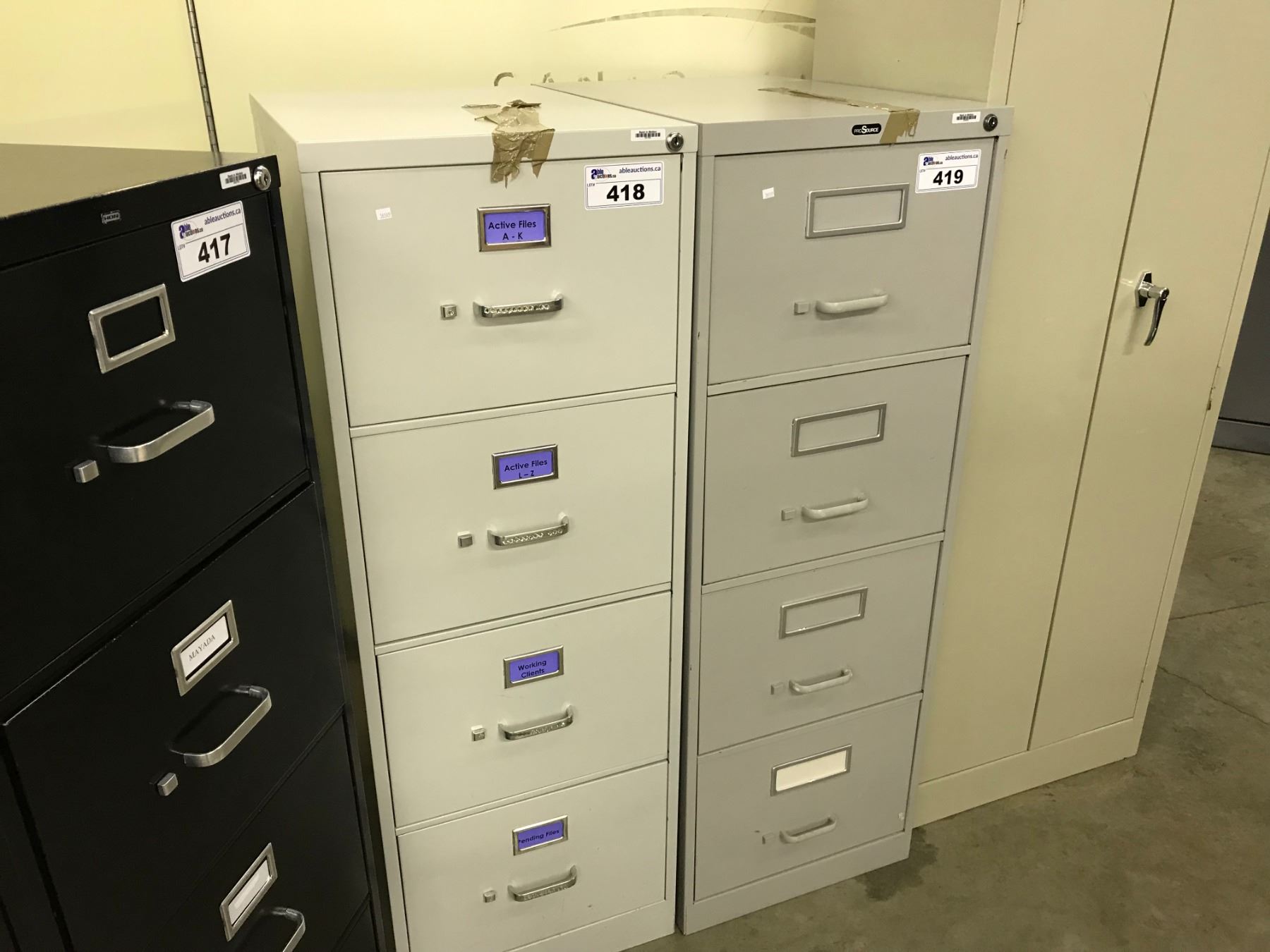 GREY 4 DRAWER LEGAL SIZE VERTICAL FILE