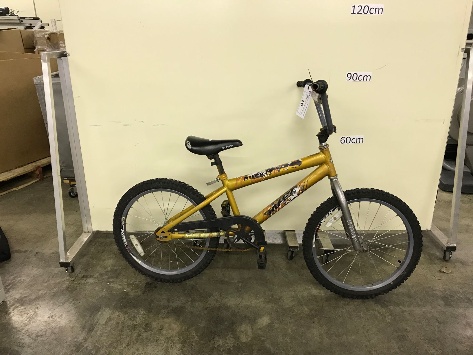 GOLD HUFFY SINGLE SPEED KIDS BIKE